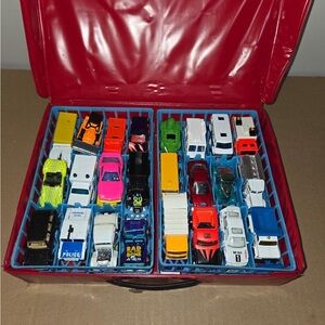 Colorful Toy Car Collection in Red Case